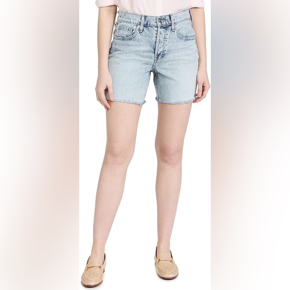 Veronica Beard Jean Shiloh Mid Length Jean Shorts